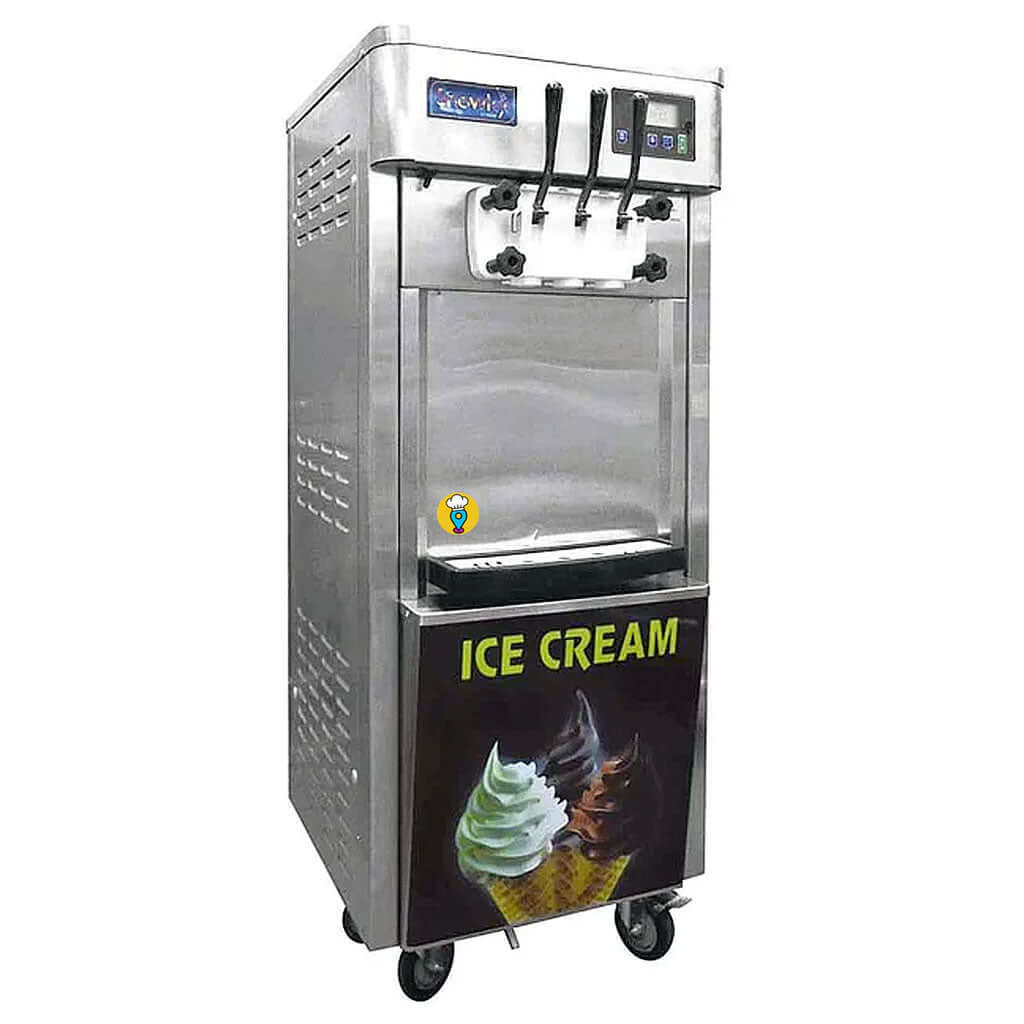 Máquina de helado suave Migsa tipo soft serve con gabinete de acero inoxidable para heladería y cafetería