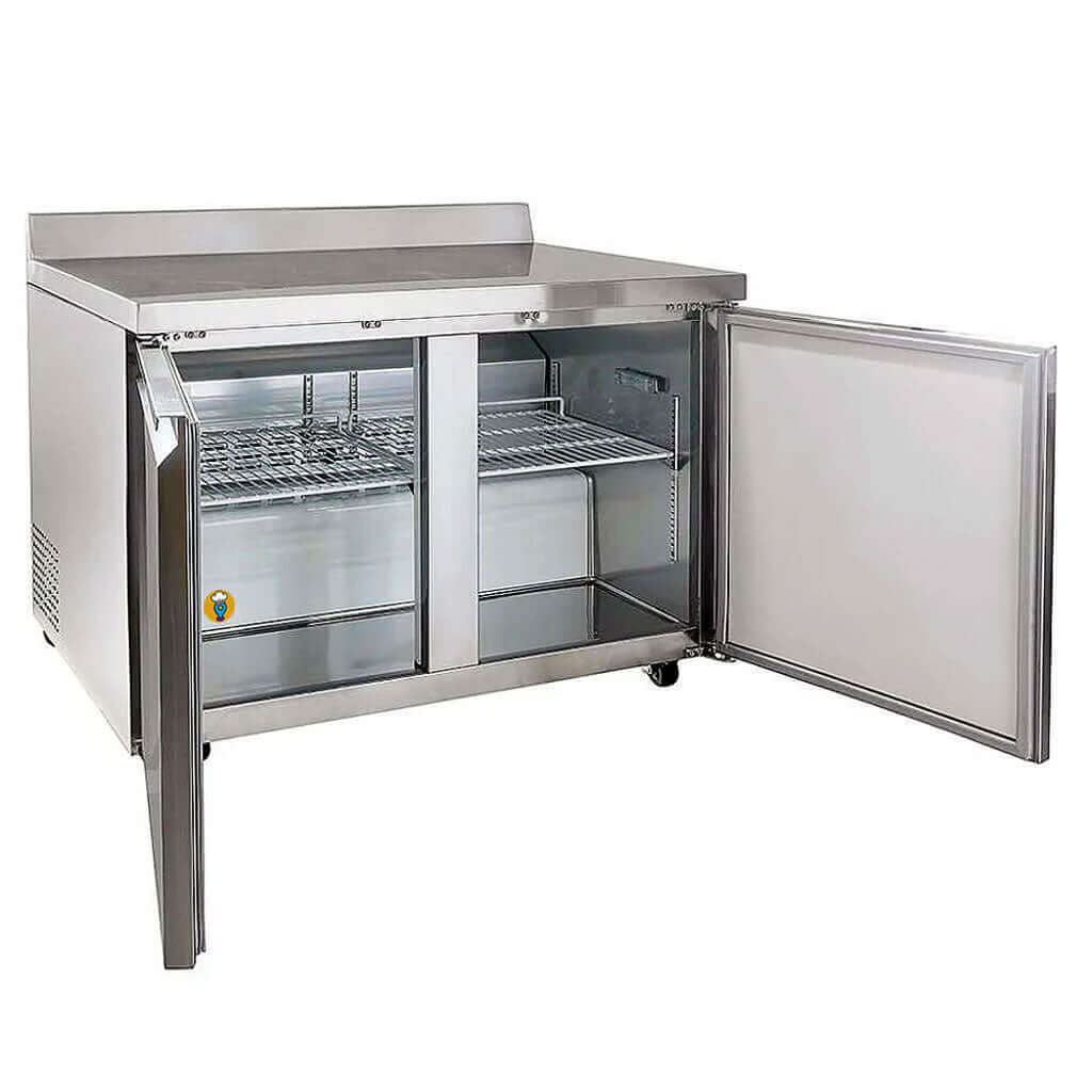 Mesa refrigerada industrial de trabajo para cocina profesional