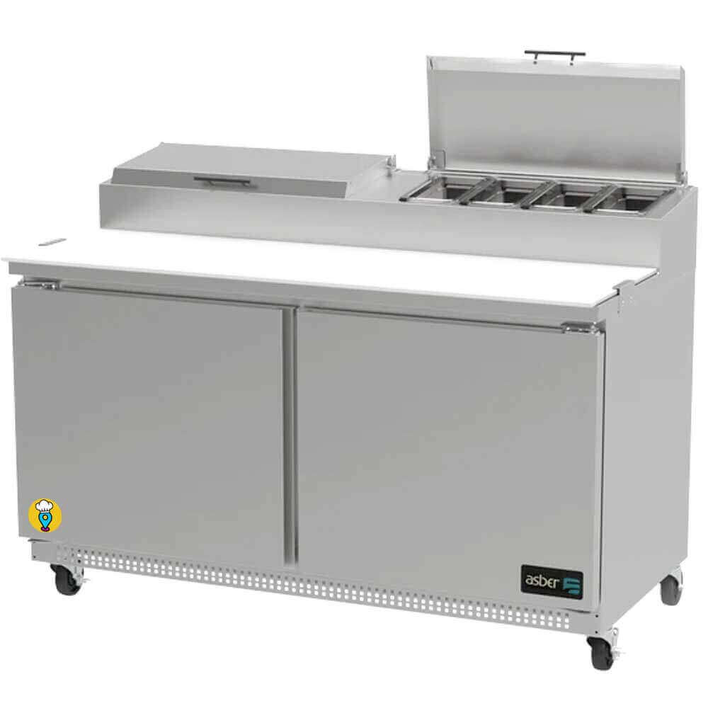 Mesas refrigeradas para pizzas Asber para pizzería