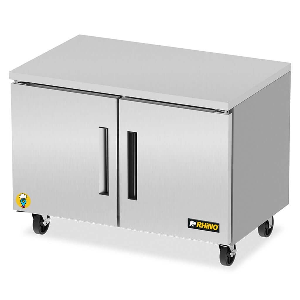 Mesas Refrigeradas RHINO - Mesa Refrigerada Bajo Barra Rhino MERBAJ-48 | Compacta y Duradera