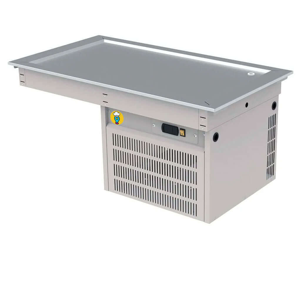 Placa fría refrigerada tipo drop-in para buffet y autoservicio en cocina profesional