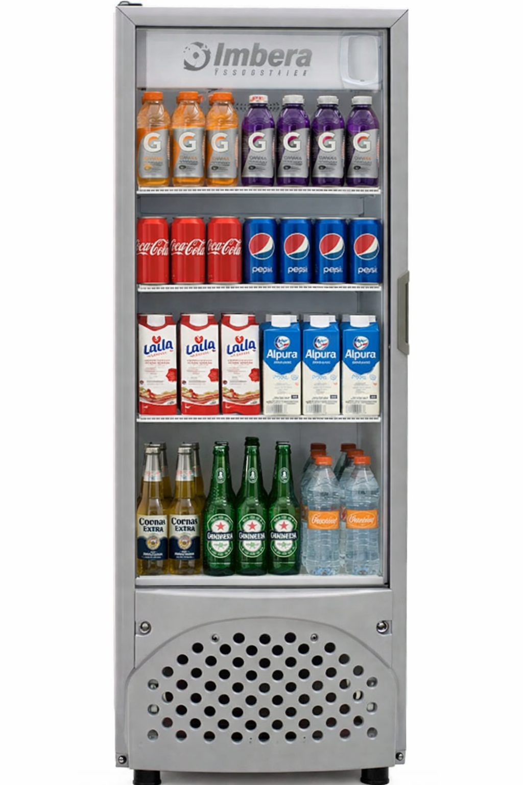 Refrigerador comercial de puerta de cristal 1 puerta para exhibición