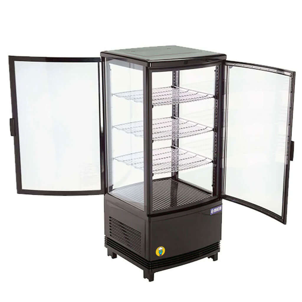 Refrigerador panorámico exhibidor refrigerado de cristal para negocio