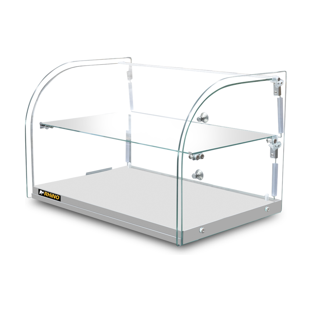 Vitrinas Neutras RHINO: Vitrina Neutra Curva Rhino VITNEU-45C de 45 Litros para Mostrador