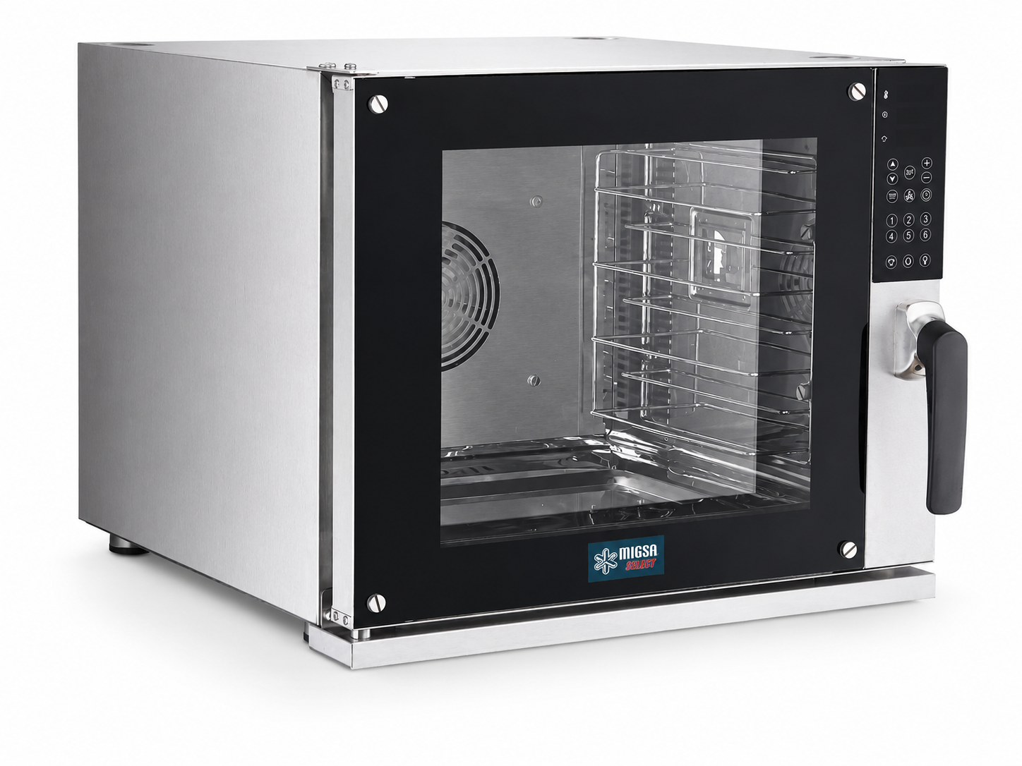 Horno de convección eléctrico Migsa HDM-600 vista lateral para panadería y cafetería