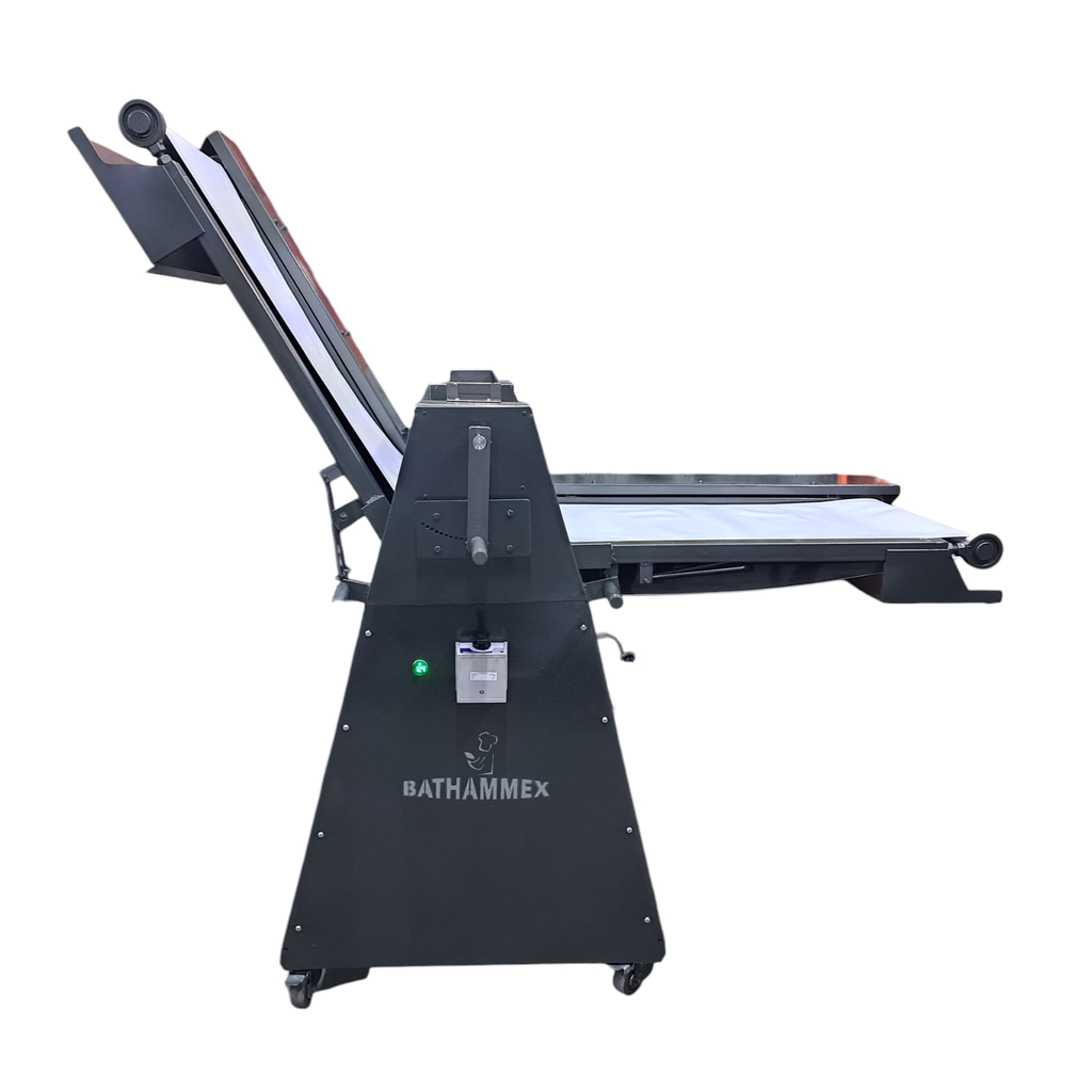 Laminadora BATHAMMEX LMAM con ala abatible, vista lateral opuesta