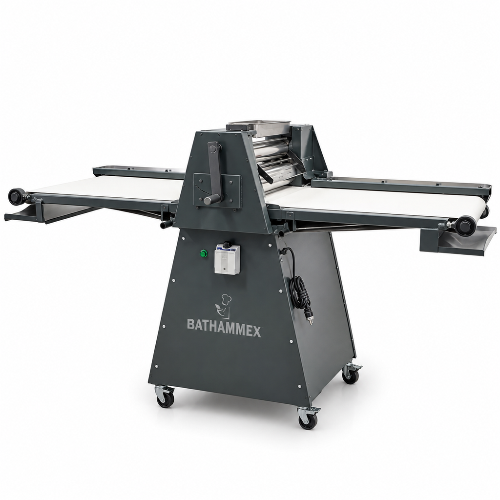 Laminadora de masas fija BATHAMMEX LMM, vista general del equipo