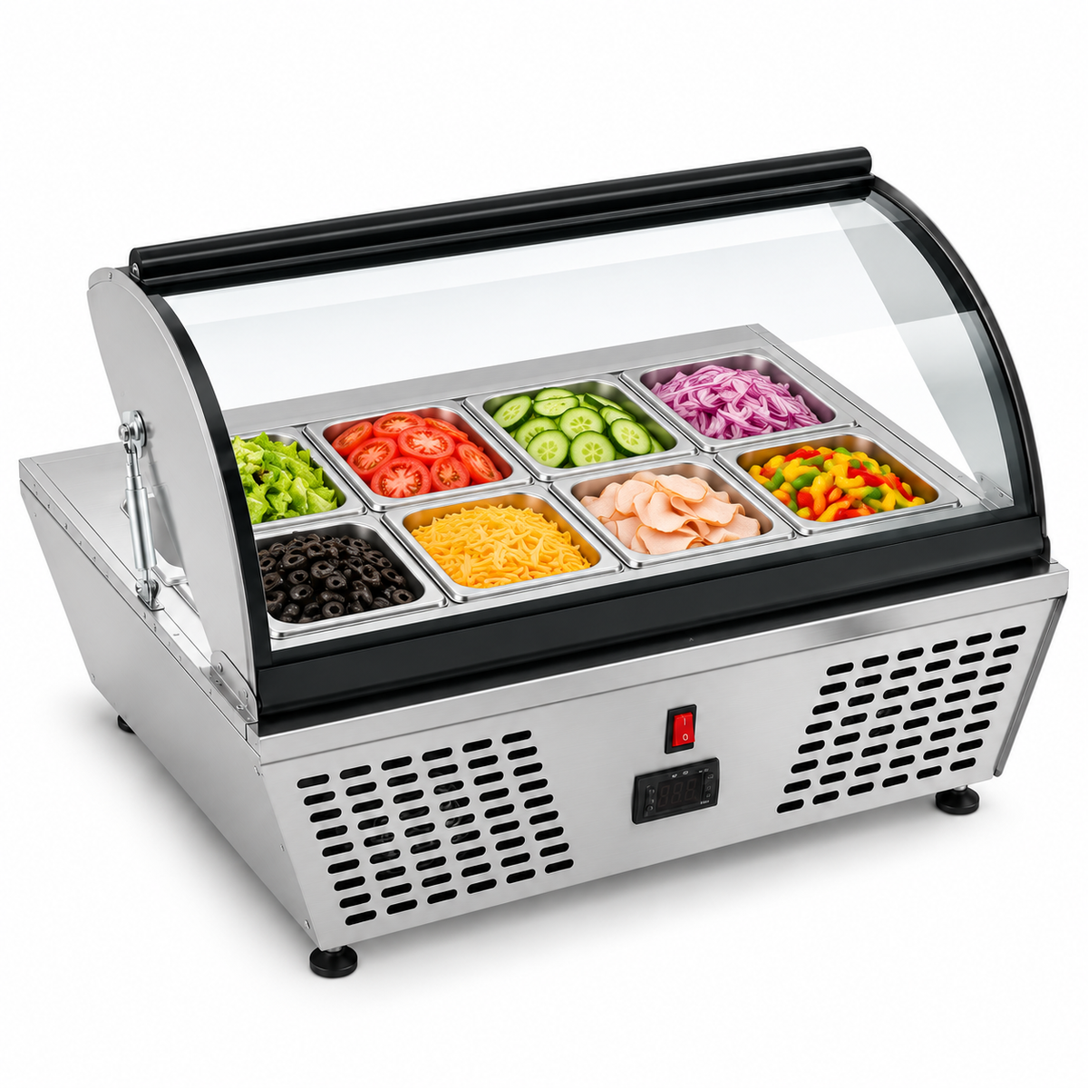 Base Refrigerada para Ensaladas Migsa RTW67L - 8 Insertos