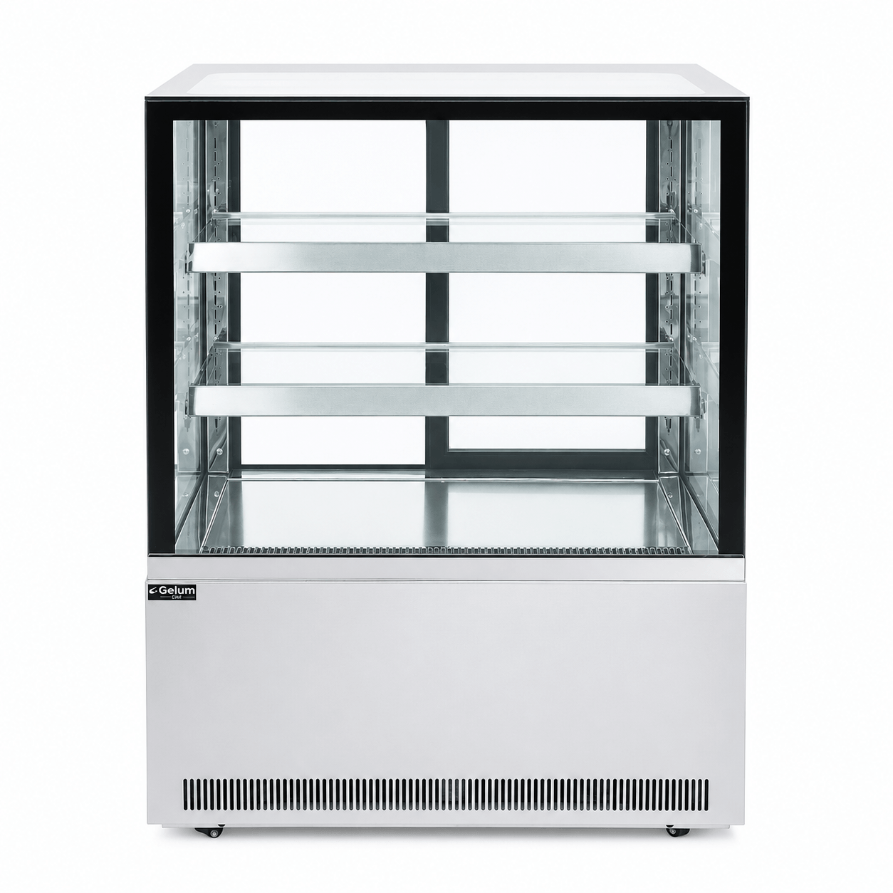 Vitrina refrigerada Gelum-Deli GD-VFG-PR-90-3 de 12.7 ft³ para pasteles y postres