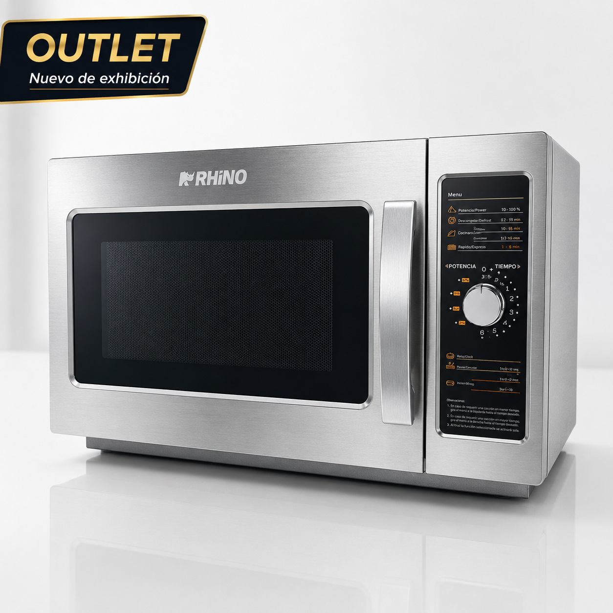 Horno Microondas Industrial Rhino HOMIC-12A Outlet | Nuevo usado en pruebas