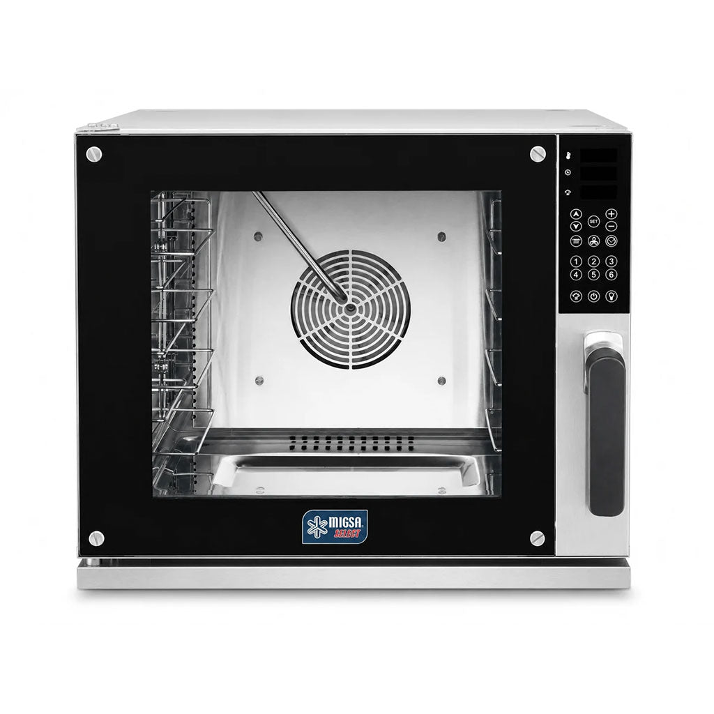 Horno de convección digital Migsa HDM-600 vista frontal en acero inoxidable