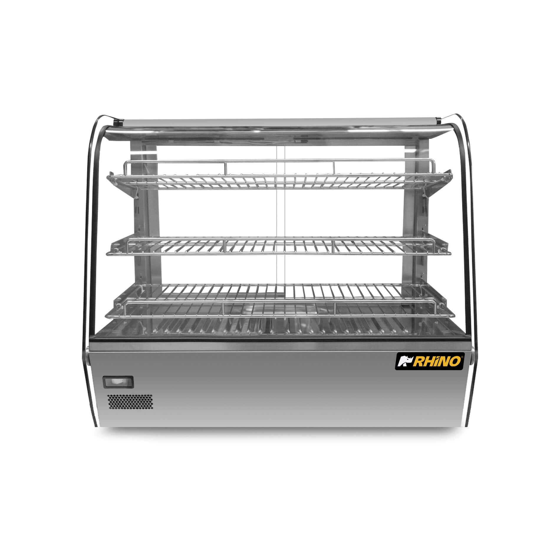 Interior de la vitrina caliente VICAMO-160L con parrillas