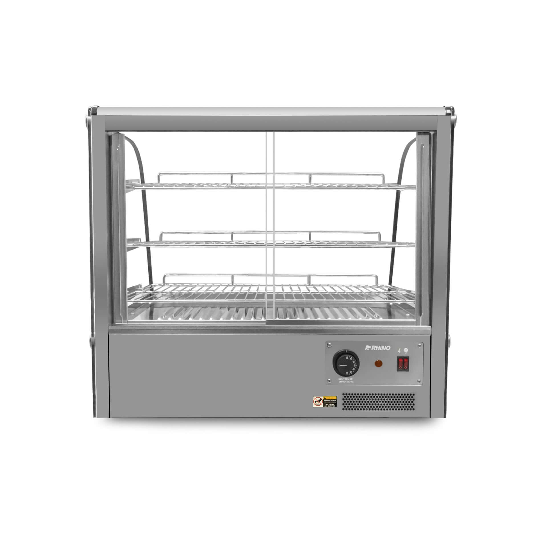 Parte trasera de la vitrina caliente Rhino VICAMO-160L y conexiones