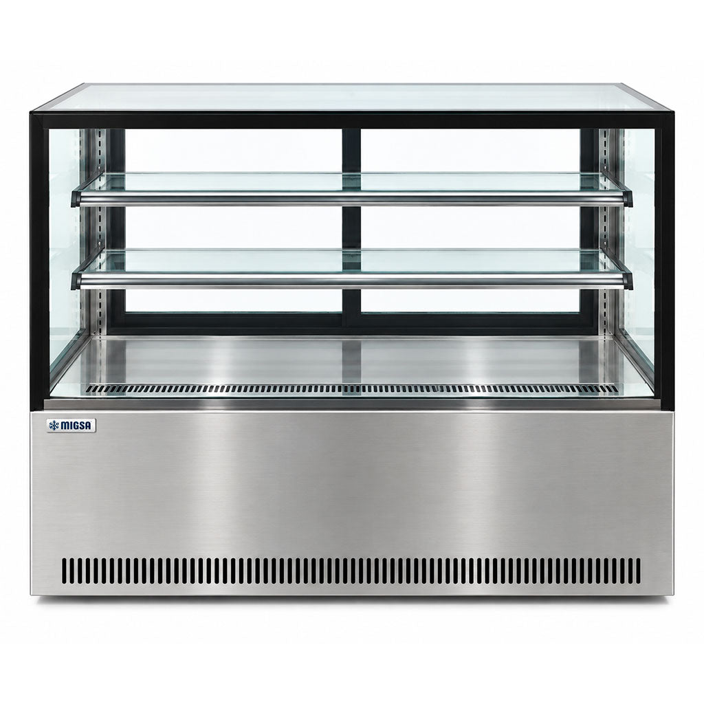 Vitrina refrigerada MIGSA GN-1200R2 de 530 litros con cristal recto