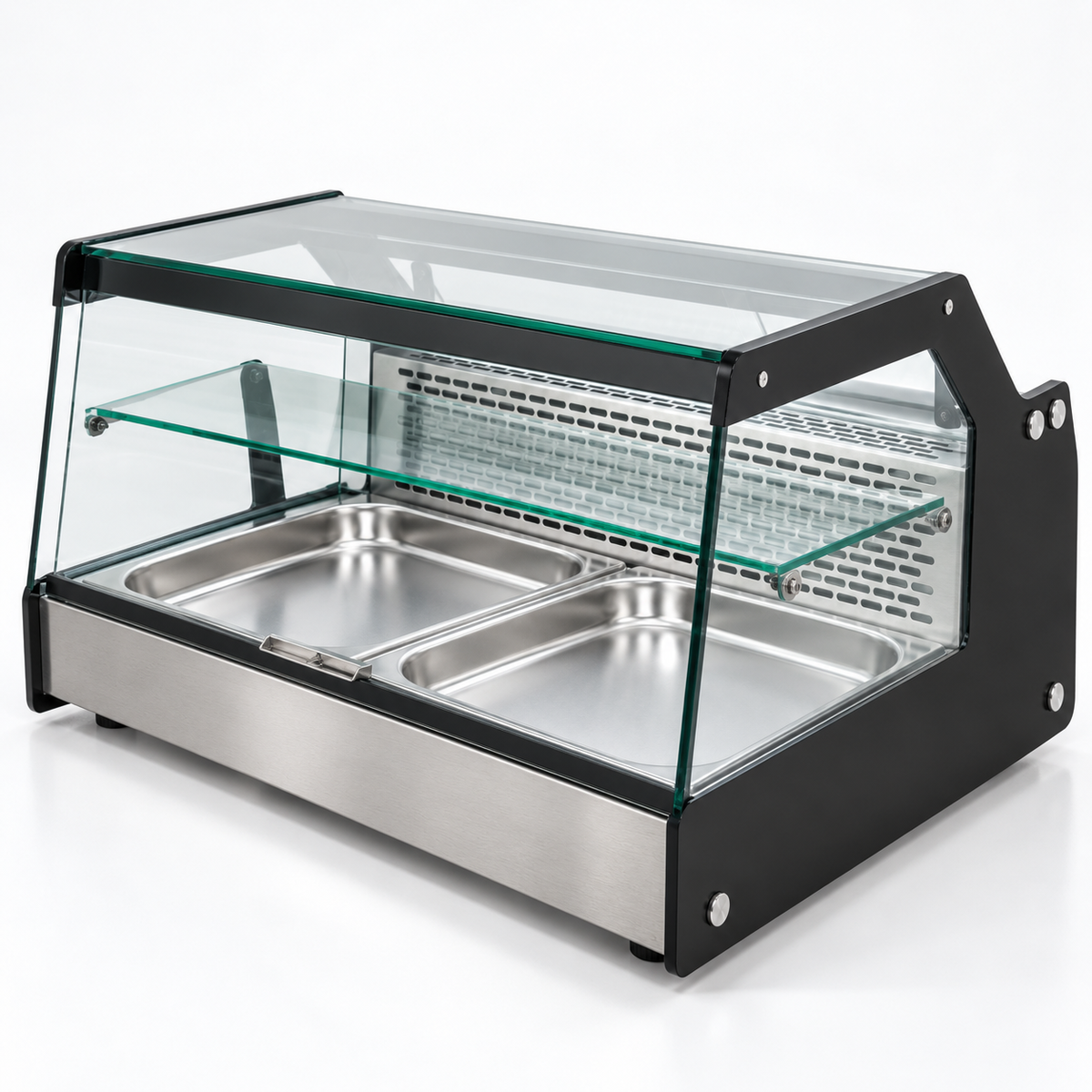 Vista lateral vitrina refrigerada para sushi Migsa CW-128