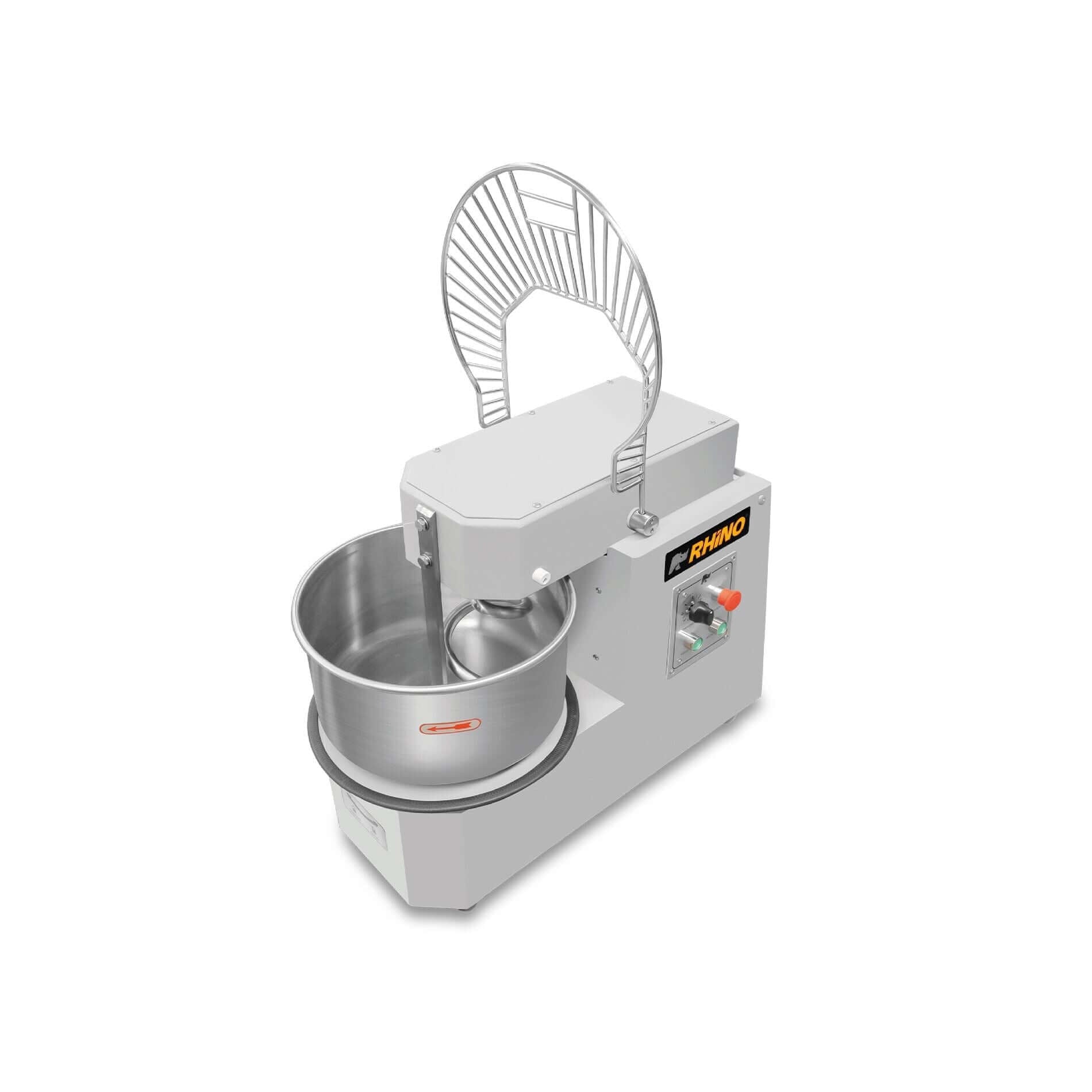 Vista frontal de la amasadora industrial de pan Rhino AMASA-20PRO