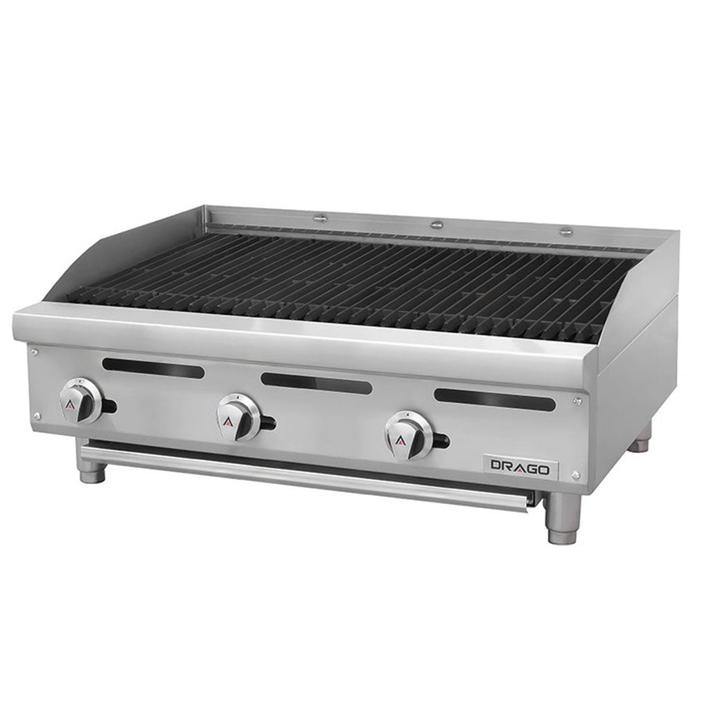 Asador industrial para restaurante AG-3R vista superior de parrillas