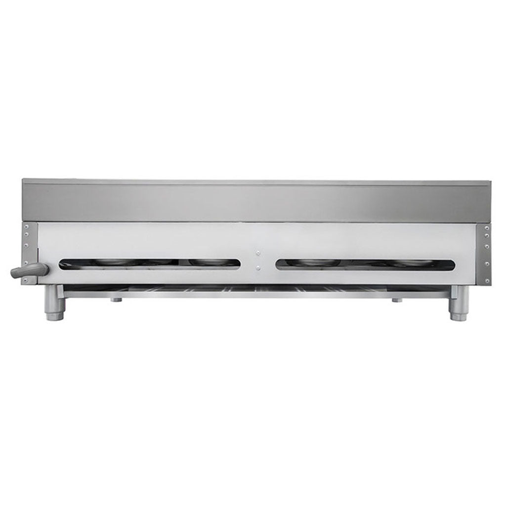 Zona de emplatado en acero inoxidable del asador Drago AG-4R