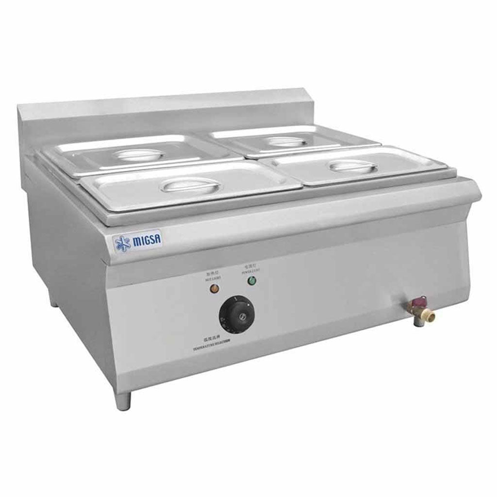 BAÑO MARÍA INDUSTRIAL eléctrico Migsa BN600-E607 en acero inoxidable, vista frontal