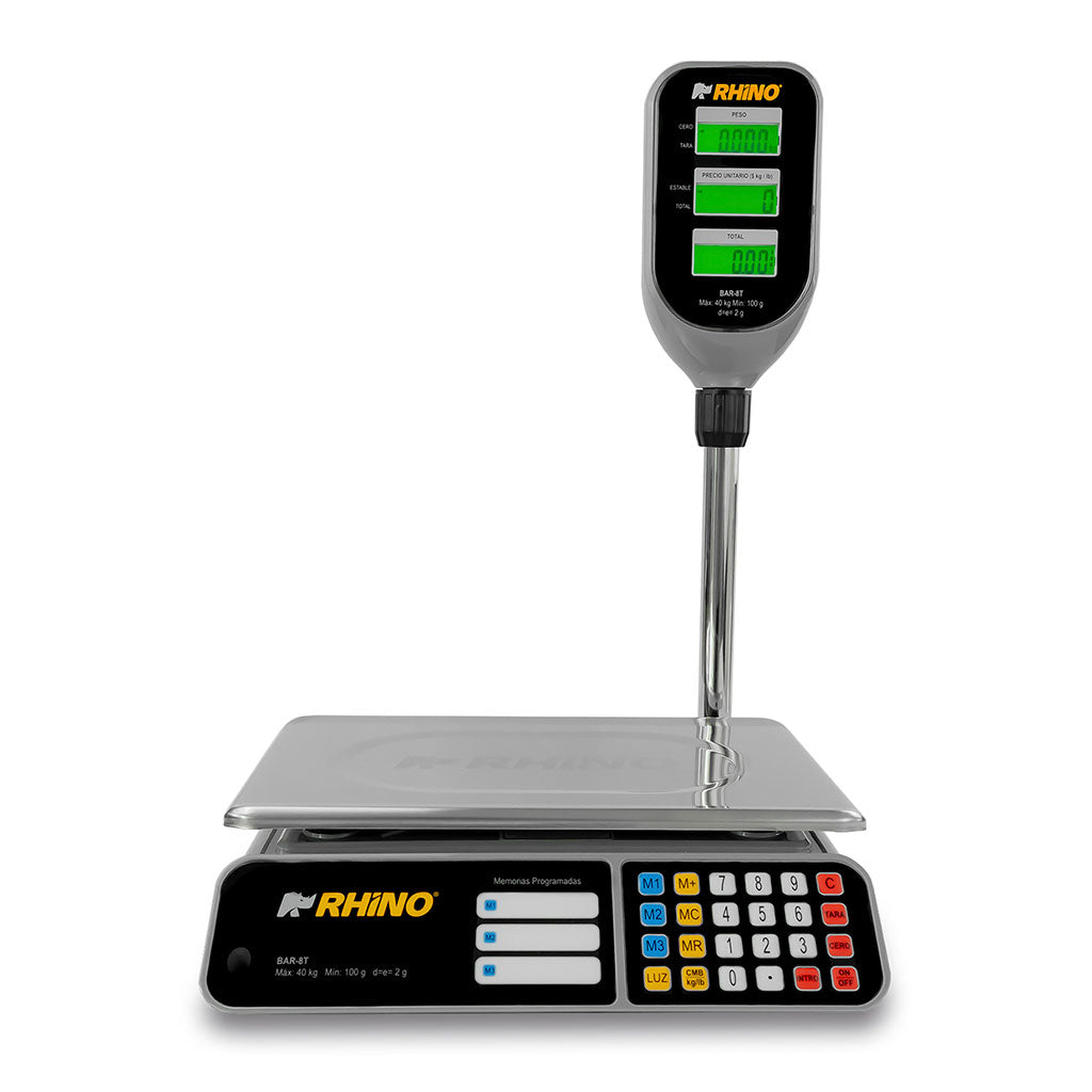 Báscula comercial Rhino BAR-8T vista frontal