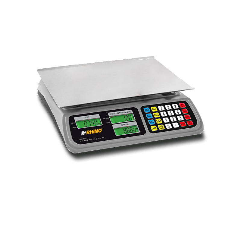 Báscula digital Rhino BAR-8RS con vista lateral