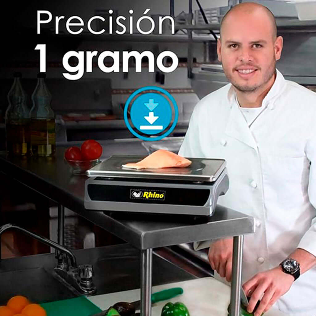 Báscula gramera Rhino BAPO-10 con función de conteo de piezas