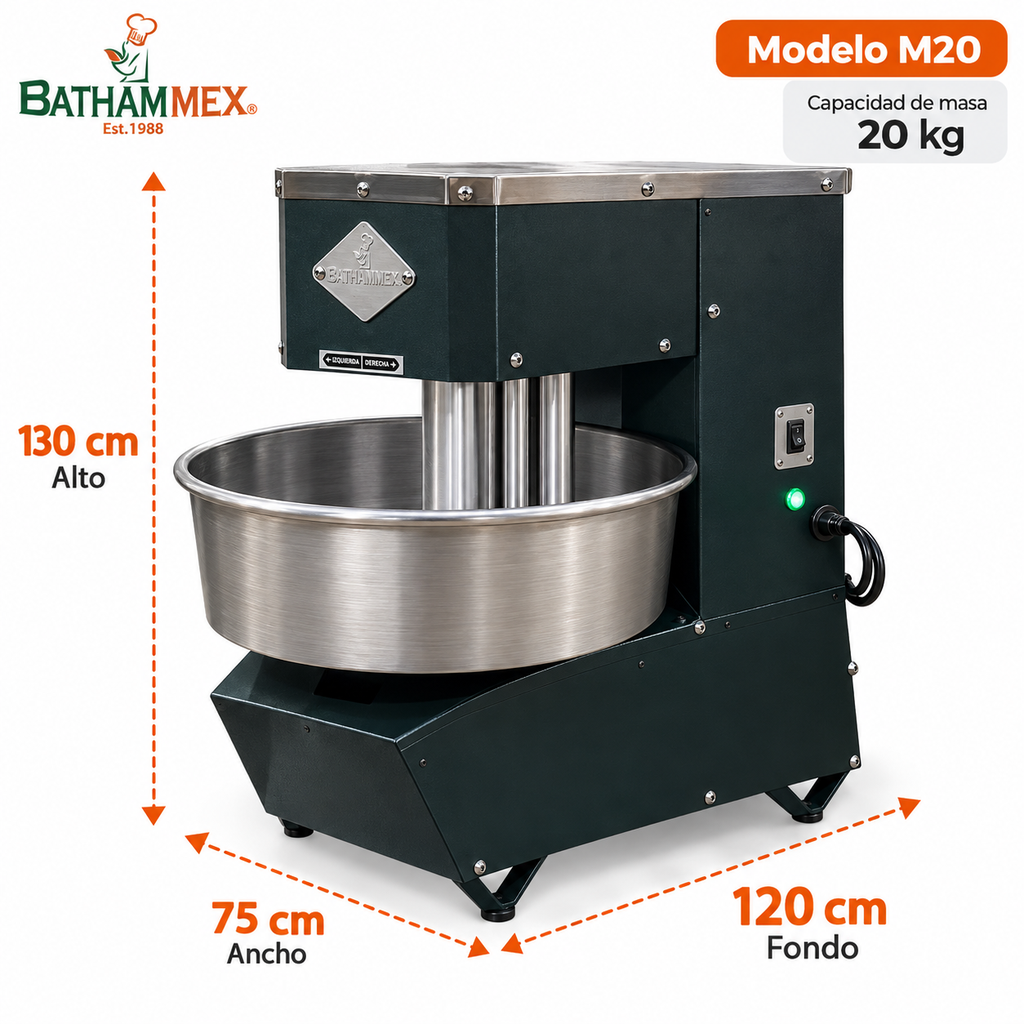 Molinilla BATHAMMEX M20 dimensiones 130 cm alto, 75 cm ancho, 120 cm fondo