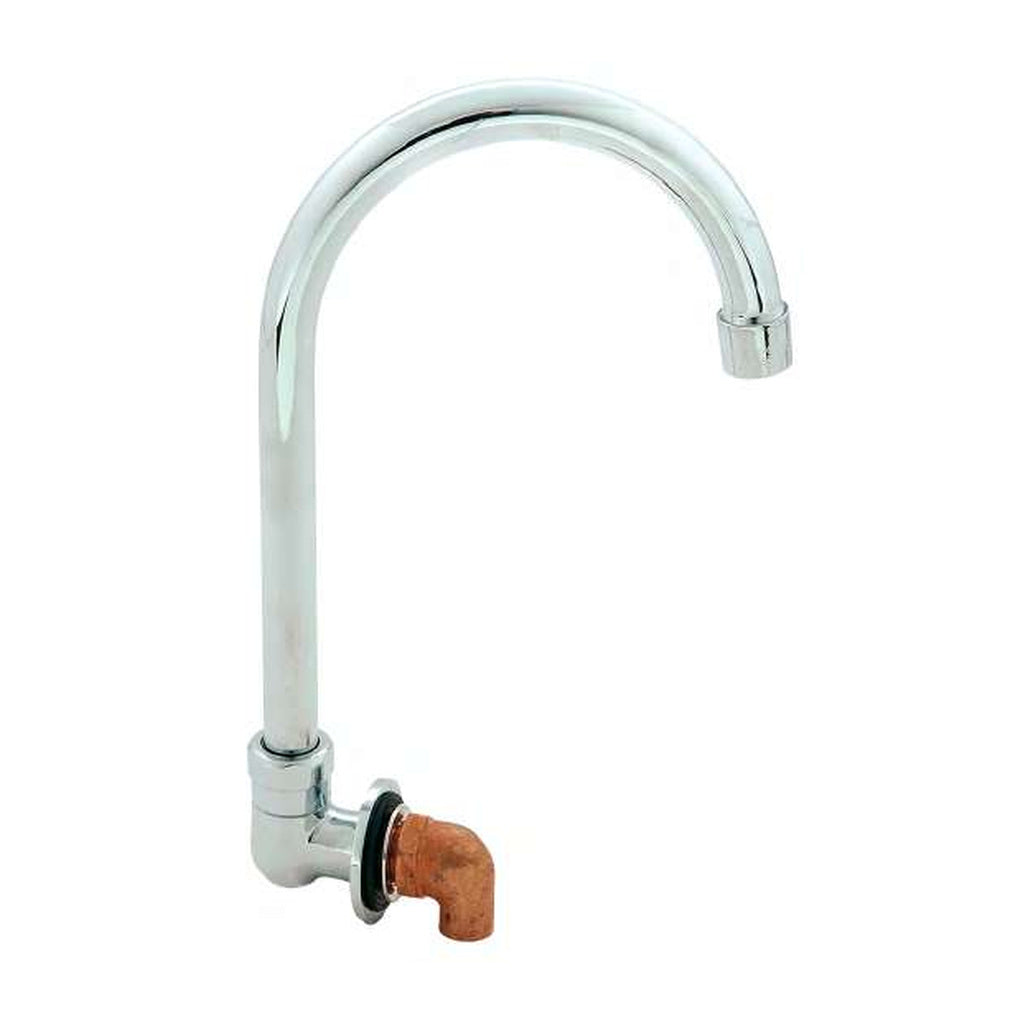 Cuello de ganso de pared MIGSA BXFN75G cromado, fotografía oficial sobre blanco