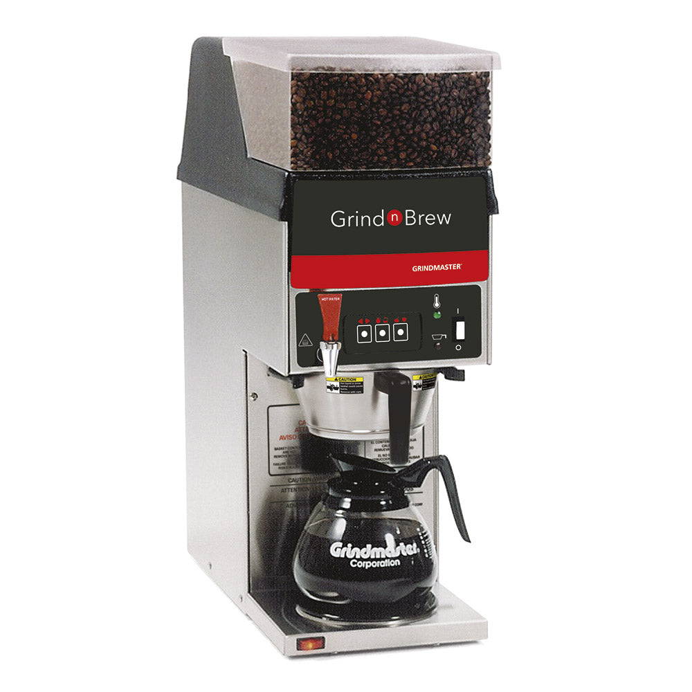 Cafetera GRINDMASTER GNB-11H con molino integrado para jarra de 1.8 L, fotografía del fabricante; jarra no incluida