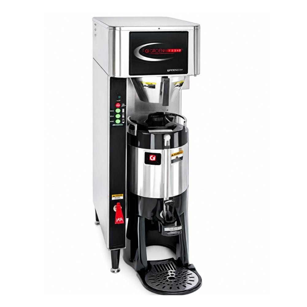 Cafetera percoladora digital GRINDMASTER PBIC-330-V2 para Shuttle de un termo alto incluido, sistema PrecisionBrew y capacidad de 5.7 litros por ciclo