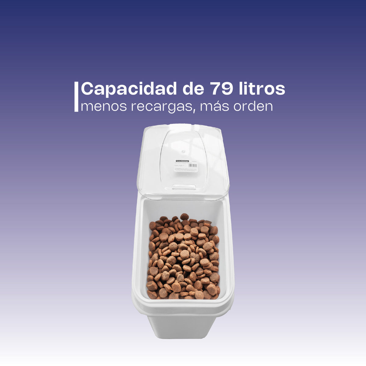 CALEDONIA ALGRA-21C - Capacidad del contenedor de 79 litros