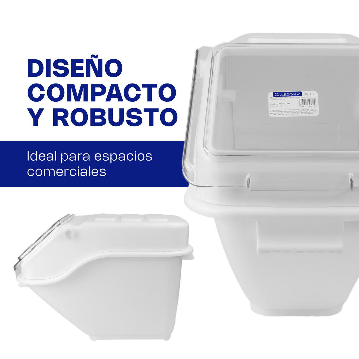Almacenador de ingredientes CALEDONIA ALGRA-23E de diseño compacto tipo estante.