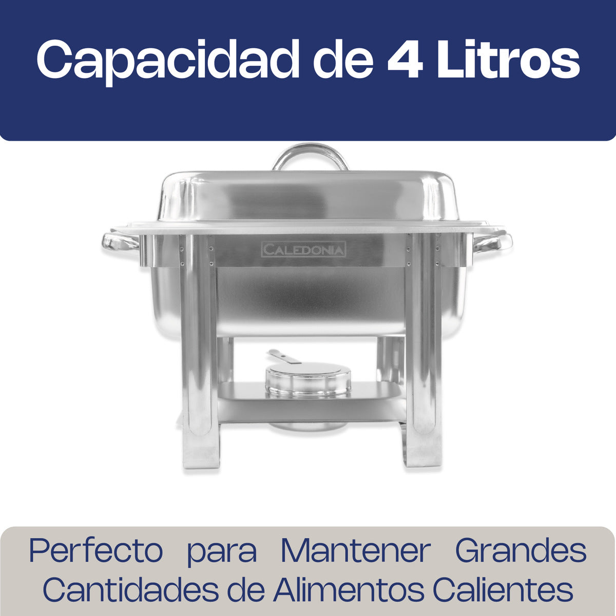 Chafer Caledonia CHEME-4 de 4 litros, tamaño medio, estructura inoxidable y tapa pulida — vista original 4 del equipo