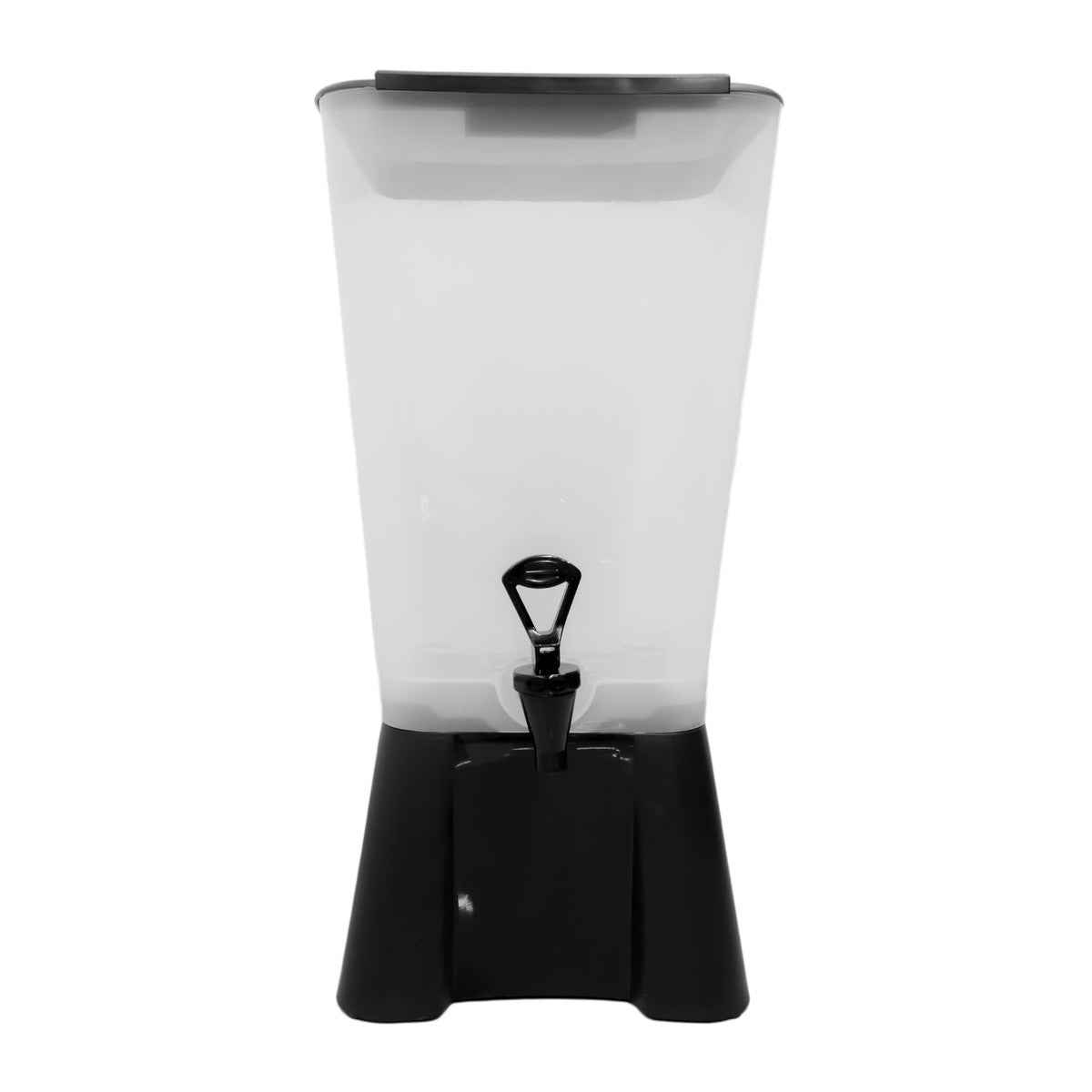 Dispensador de bebidas Caledonia DISBE-19 de 19 litros con depósito translúcido y llave de servicio manual. frontal.