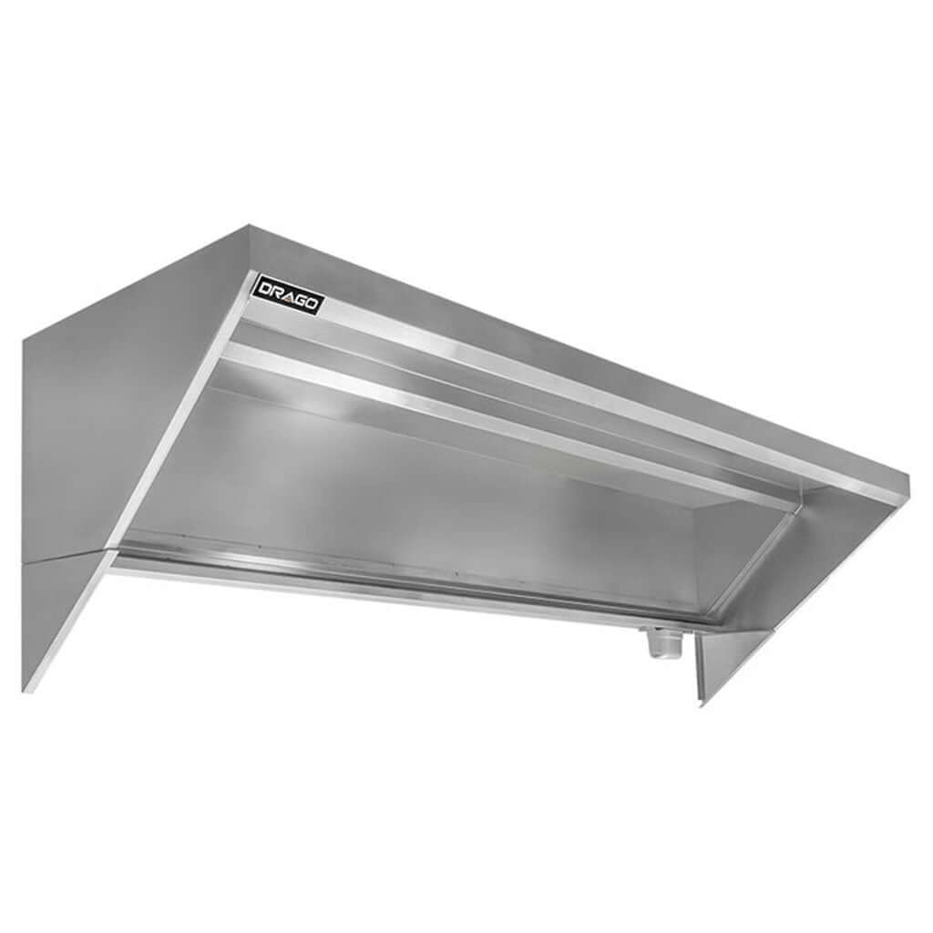 Campana de cocina Drago MC-08-00 vista en angulo para cocinas industriales