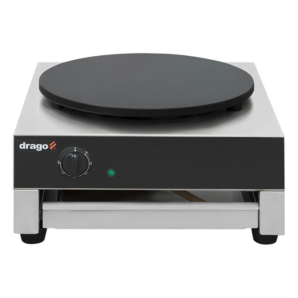 Crepera eléctrica Drago DE-1 de 40 cm vista frontal