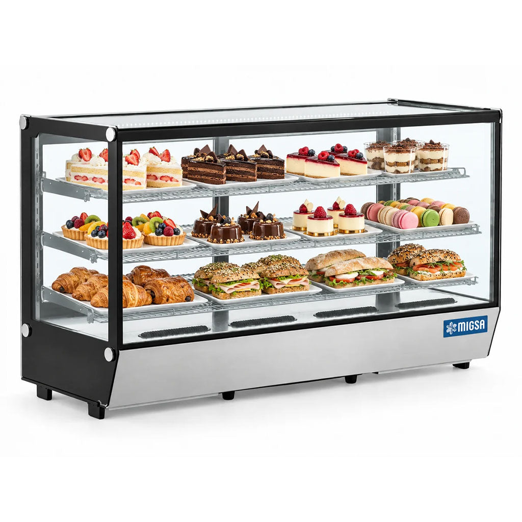Vitrina refrigerada Migsa CW-295 363 litros con productos