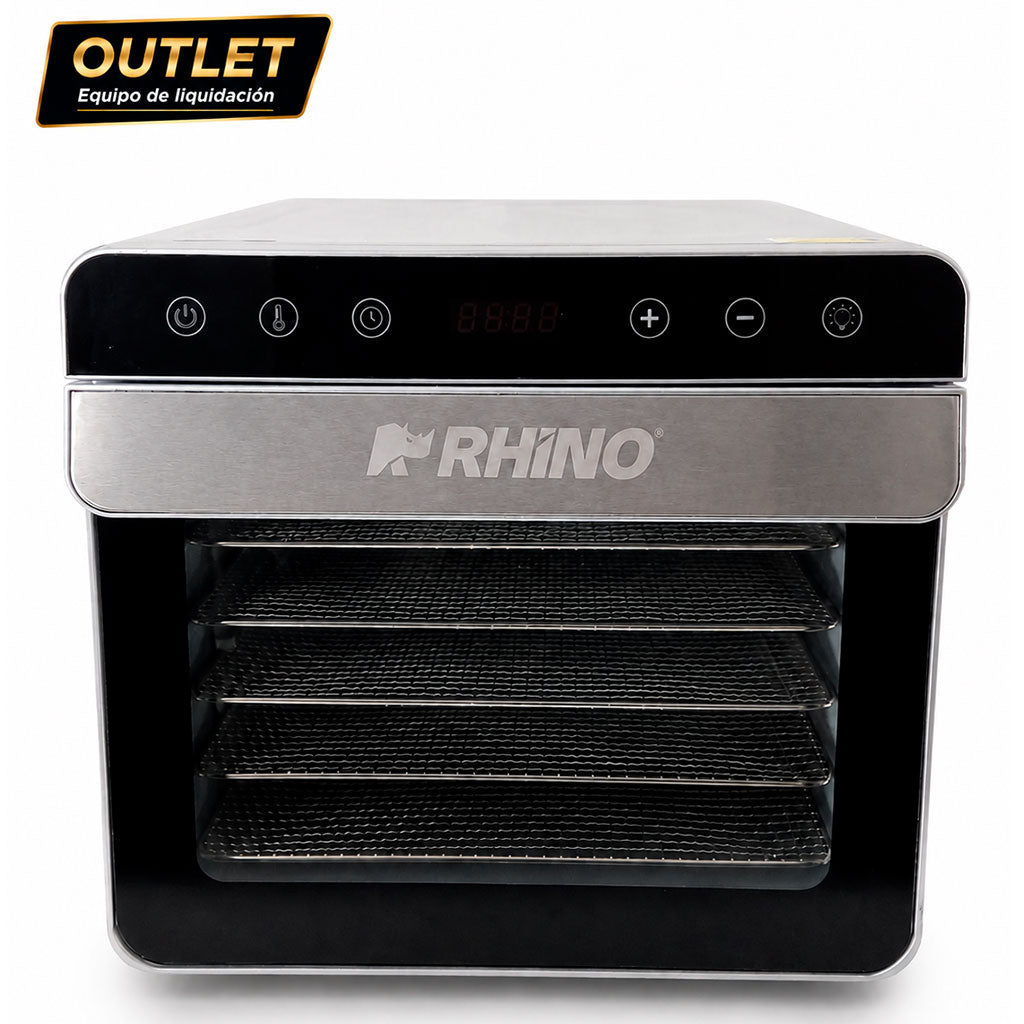 Deshidratador de alimentos Rhino DESALI-6 outlet, vista frontal, foto principal del equipo.