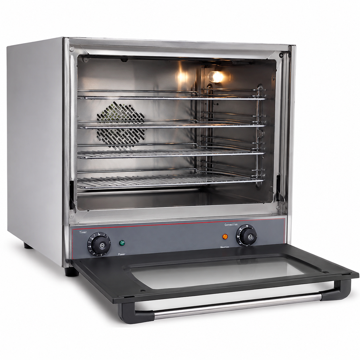 Horno eléctrico Migsa EN-20 de acero inoxidable para repostería y panadería ligera
