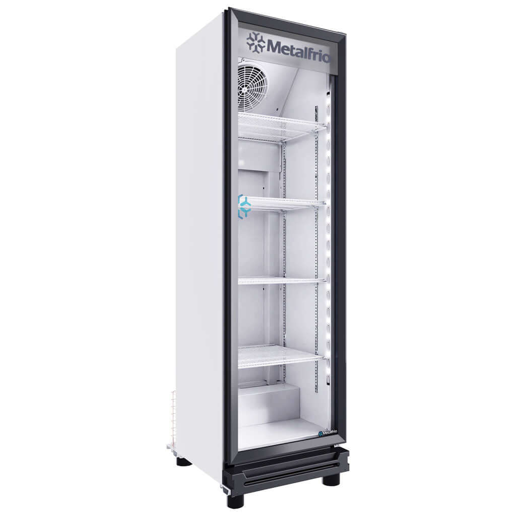 Enfriador cervecero Metalfrio VN25 de 297 litros con puerta de cristal y 4 parrillas ajustables