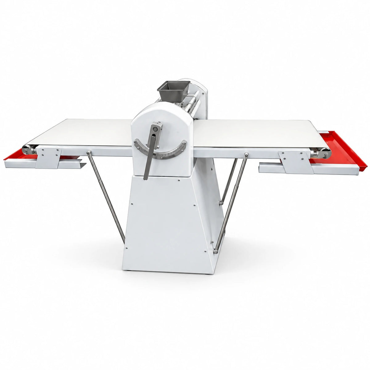 Laminadora de piso EQUICHEF LMB-265 de banda reversible de 265 cm, vista frontal de estudio sobre fondo blanco