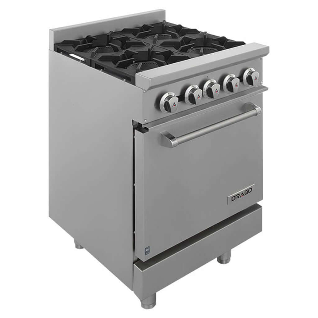 Horno industrial a gas Drago CG-41 interior con parrillas cromadas