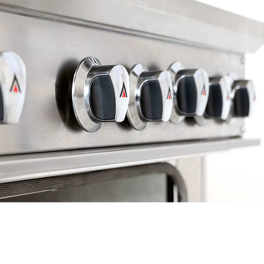 Estufa industrial Drago CG-61, vista superior de parrillas de hierro fundido