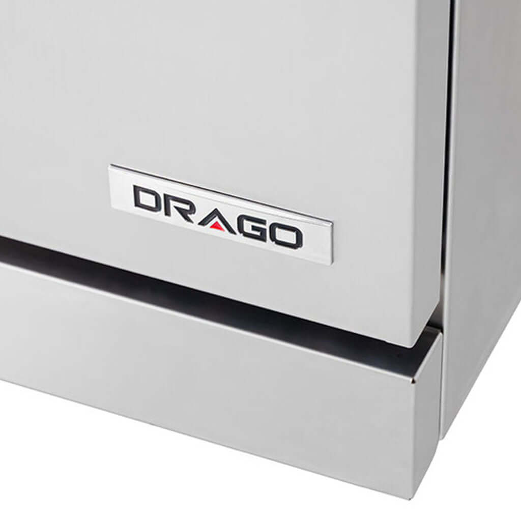 Asador con quemador tipo J en estufa industrial Drago Universal STD