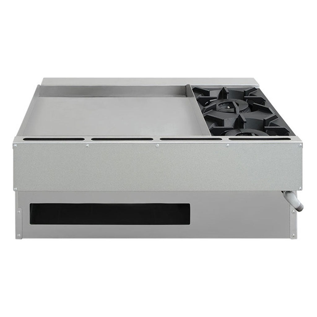 Estufa multiple de mesa CG-20PD con parrillas de hierro fundido 12x12 pulgadas