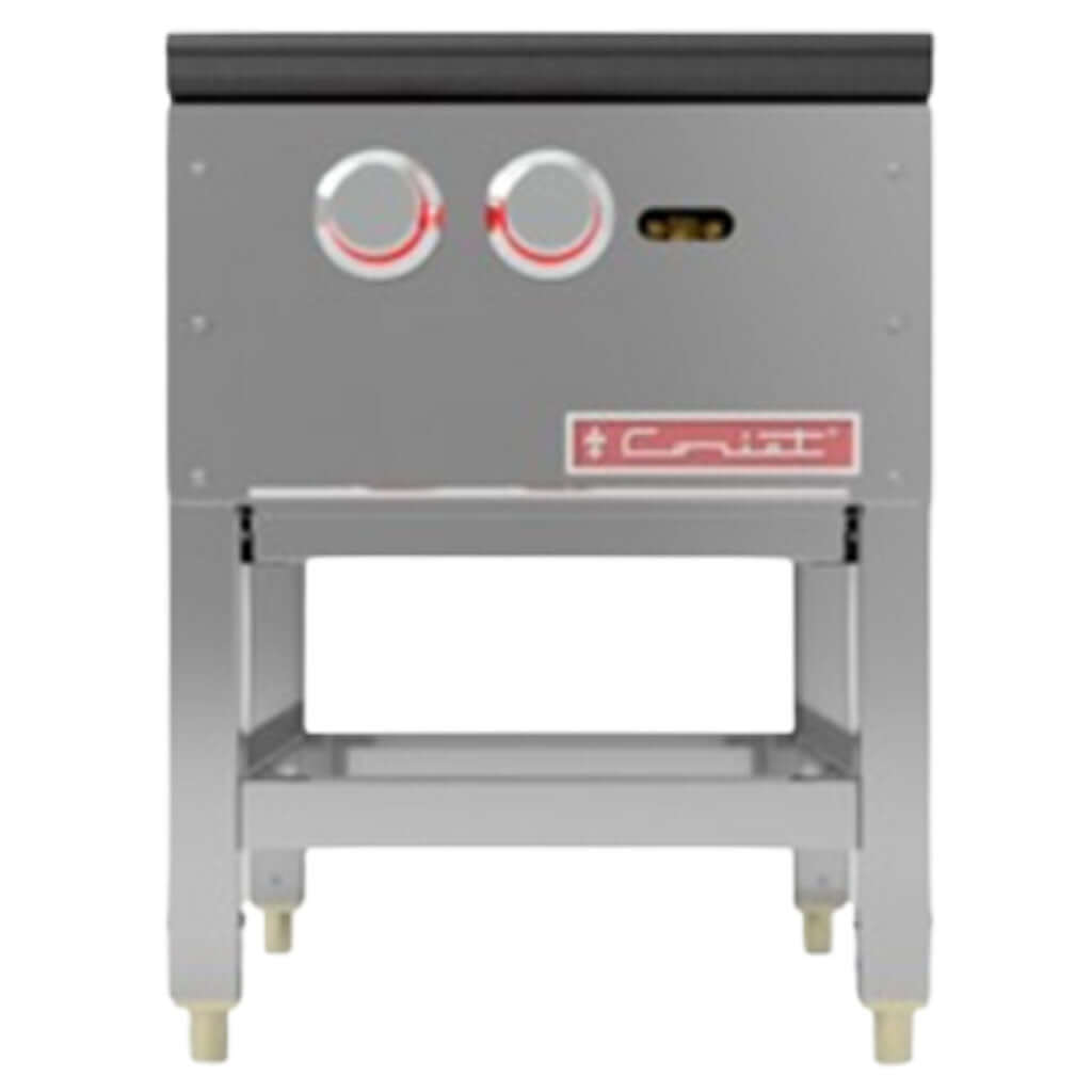 Estufón Coriat EC-1T Master con parrilla superior de hierro fundido, ideal para ollas grandes y uso rudo.