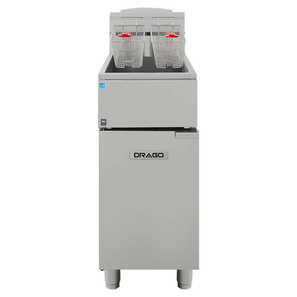Freidora industrial de gas Drago FG-17 RS E vista frontal (18 L)