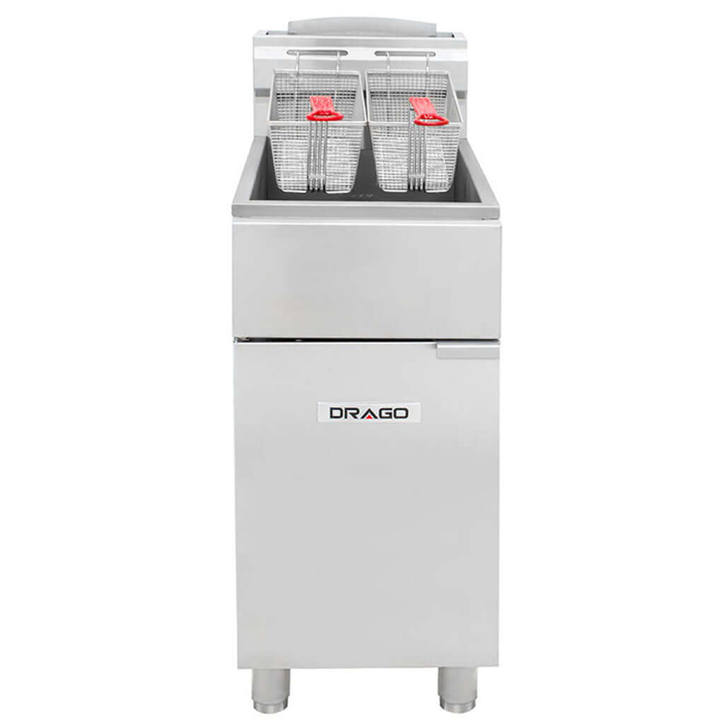 Freidora industrial de gas Drago FG-40 RS 40 litros vista frontal