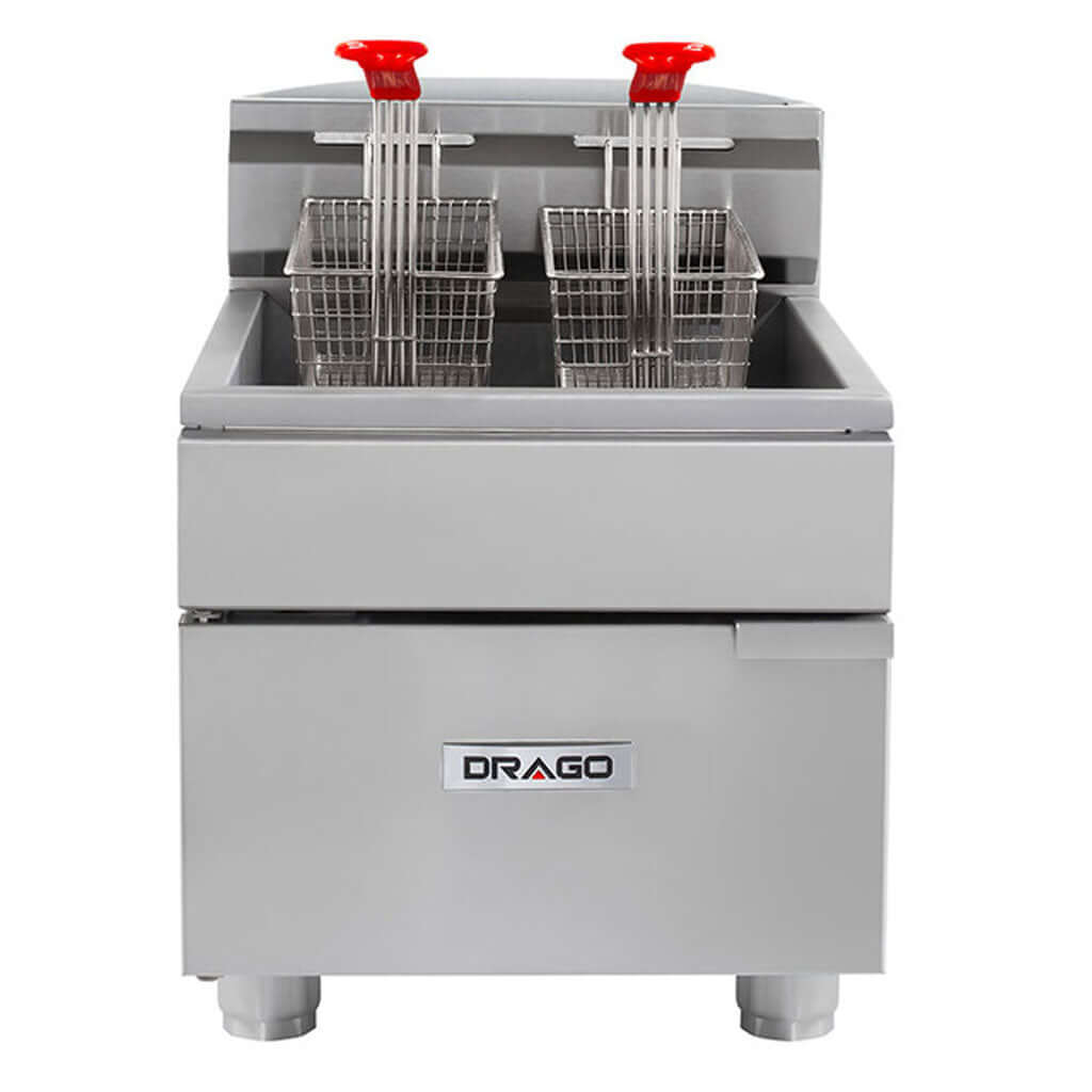 Freidora industrial de gas Drago FG-8 de 8 litros vista frontal
