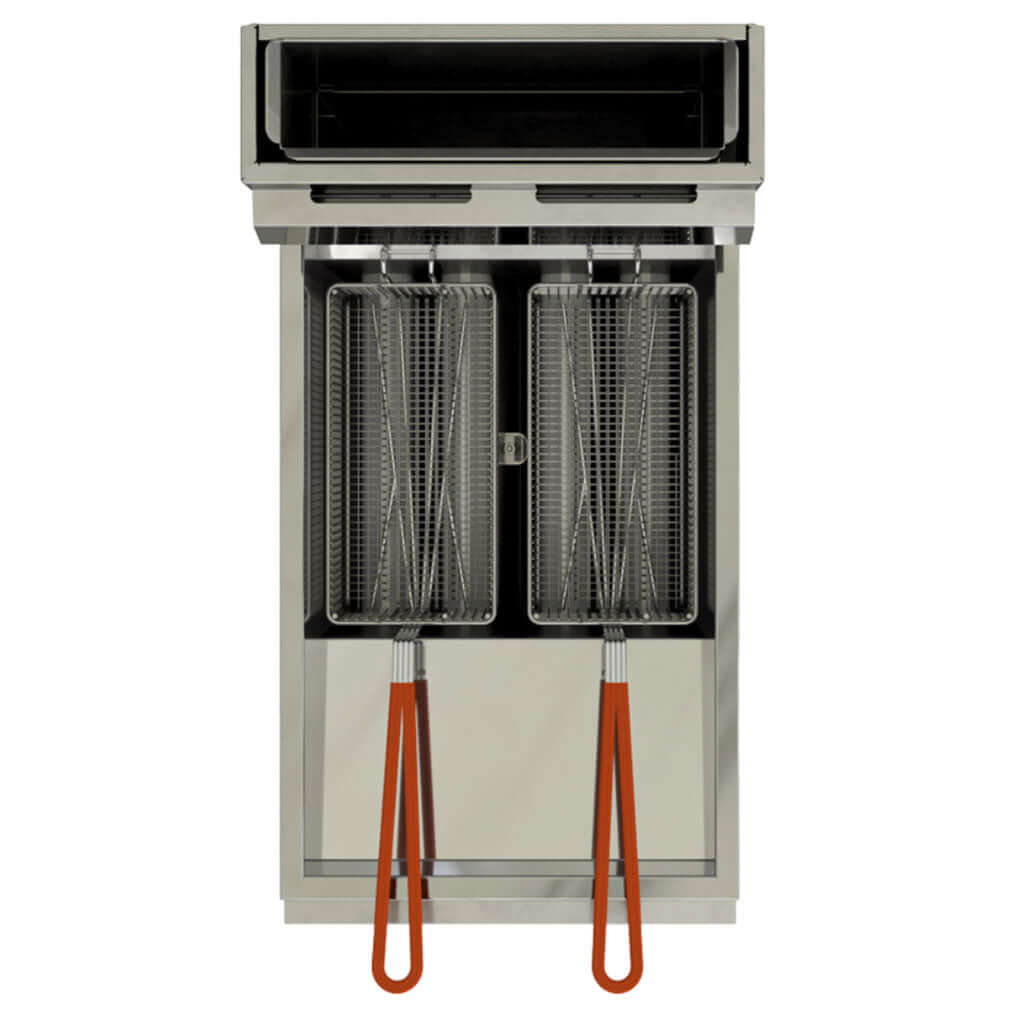 Tanque de freidora industrial para papas fritas Coriat Turbo 25.5-4Q Master con zona fría para prolongar la vida del aceite.